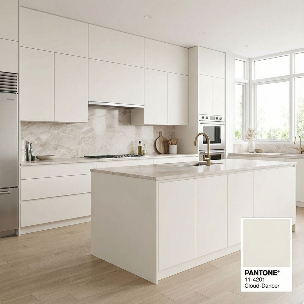 Kuchnia- Pantone Cloud Dancer 1-4201